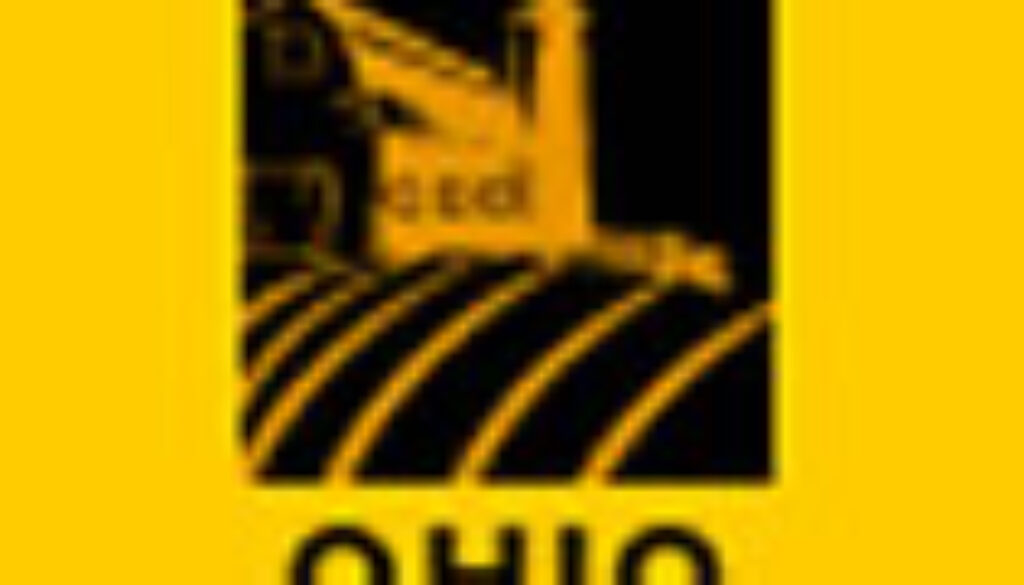 A yellow and black logo for the ohio department of agriculture.